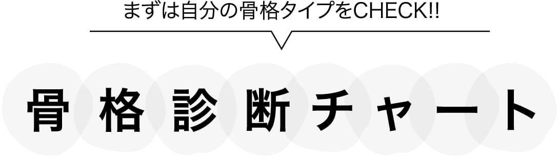 まずは自分の骨格タイプをCHECK!!