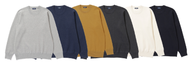 NAVY 新快適ニットミラノリブクルー