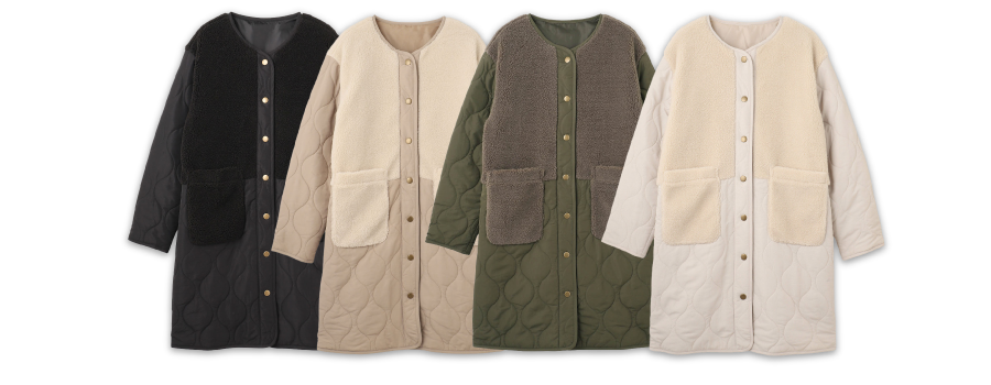nAvy グラムスボアキルトコート