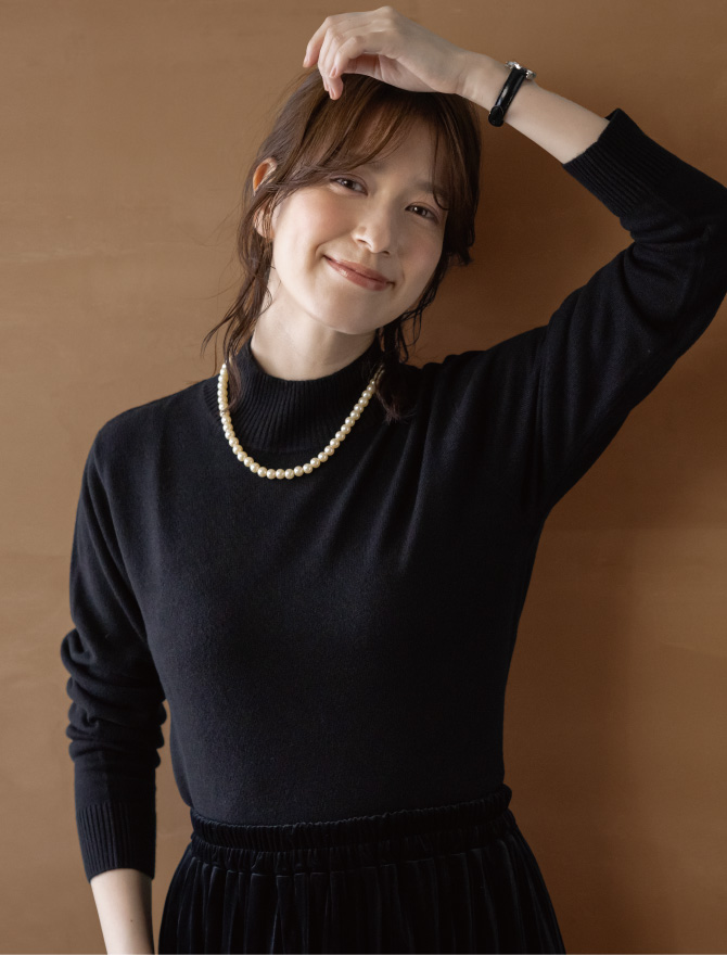 nAvy カシミヤタッチニット ハイネック