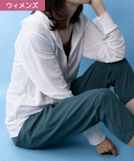 NAVY SARARI 制菌加工 UVカットパーカー