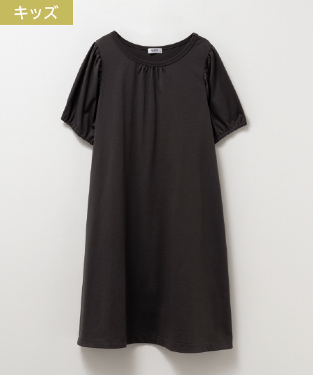 NAVY SARARI 肩ギャザーワンピース