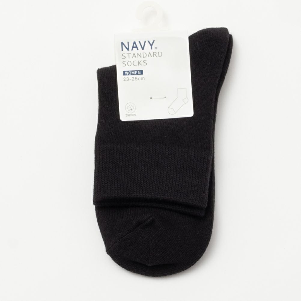 NAVY  クォーターソックス 無地カラー レディース