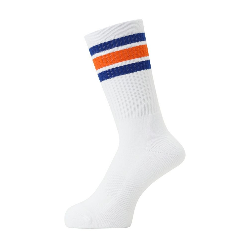 Healthknit クルーソックス 配色ライン 2足組 メンズ