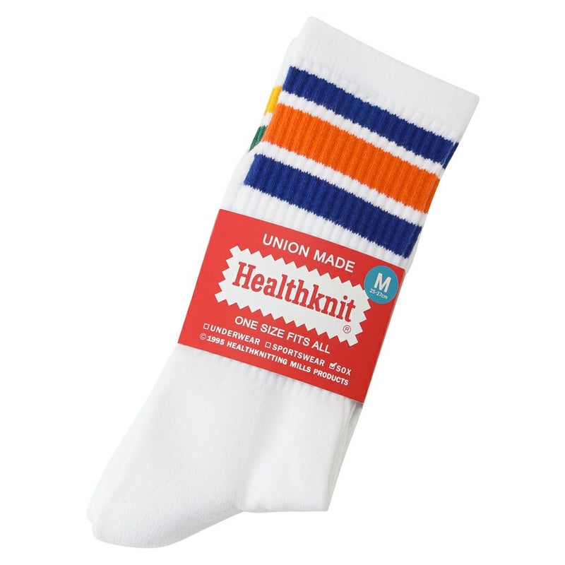 Healthknit クルーソックス 配色ライン 2足組 メンズ商品画像-10