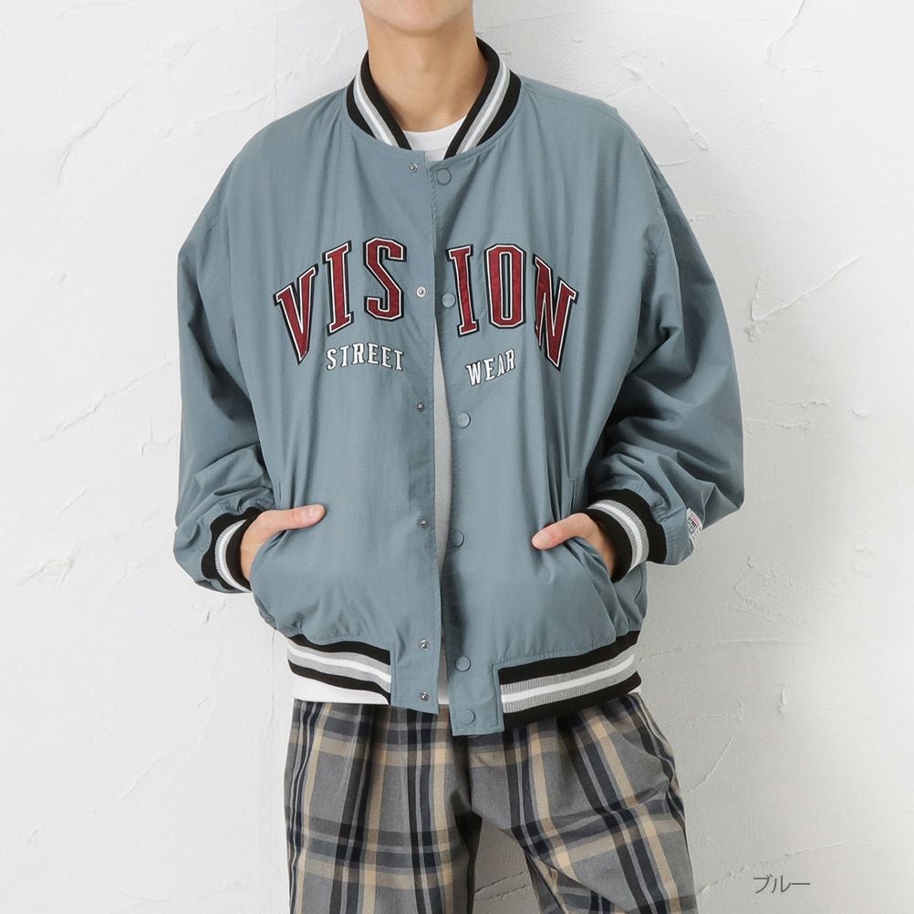 VISION STREET WEAR ナイロンワッペンスタジャン メンズ