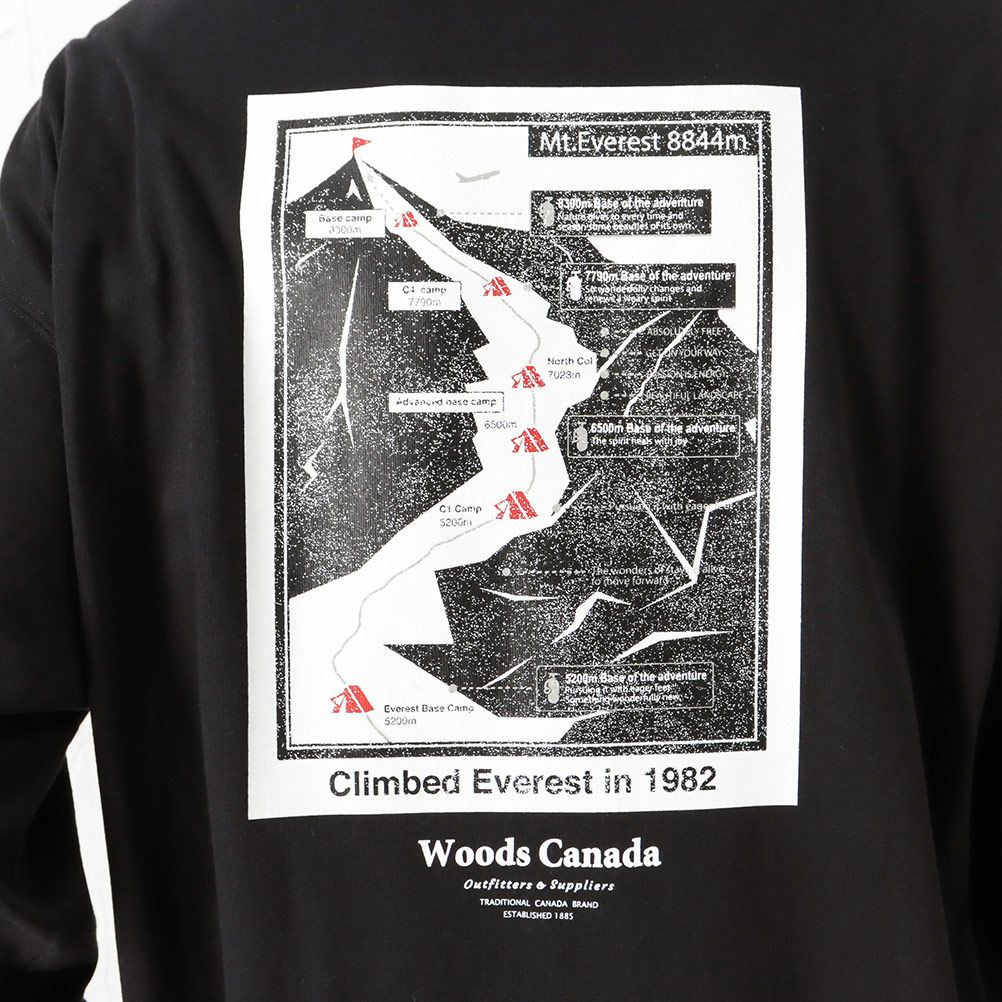 WOODS 異素材ポケットロングスリーブTシャツ メンズ ネコポス 対応商品