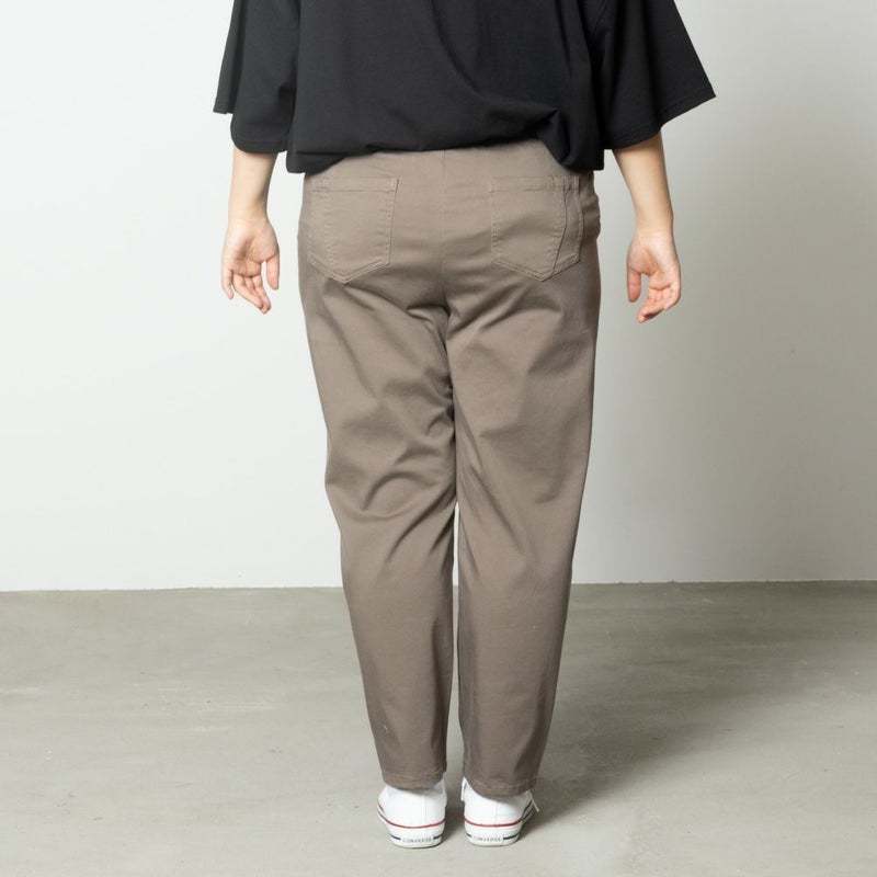 [大きいサイズ] KIYASE CRサテンテーパードパンツ クイーンサイズ レディース商品画像-6