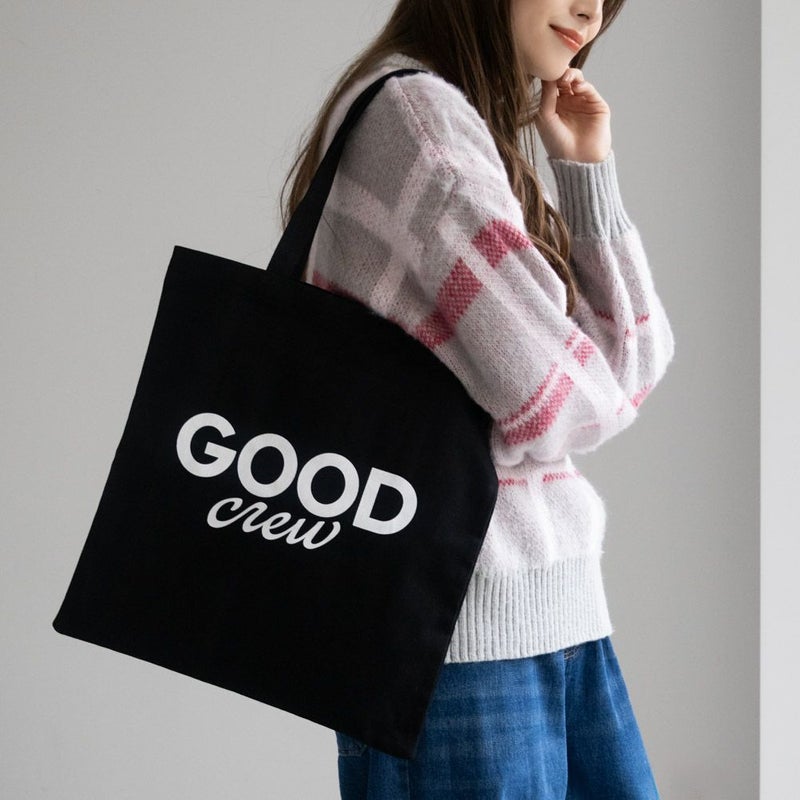 [期間限定価格]GOOD CREW  ロゴプリントツイルトートバッグ商品画像-1