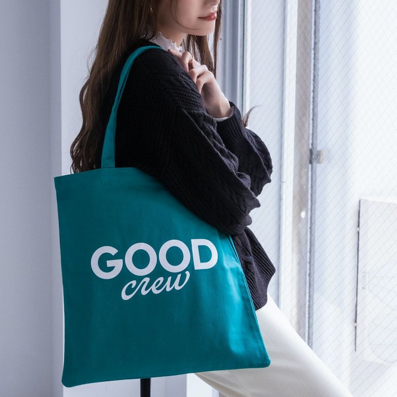 [期間限定価格]GOOD CREW  ロゴプリントツイルトートバッグ商品画像-3