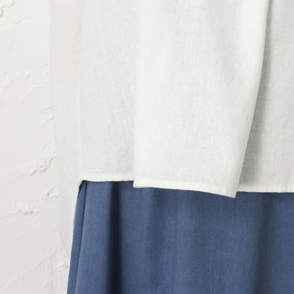 NAVY ミントリネン スキッパーシャツ レディース