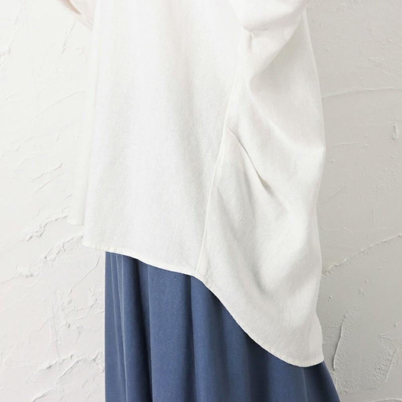 NAVY  ミントリネン スキッパーシャツ レディース商品画像-14