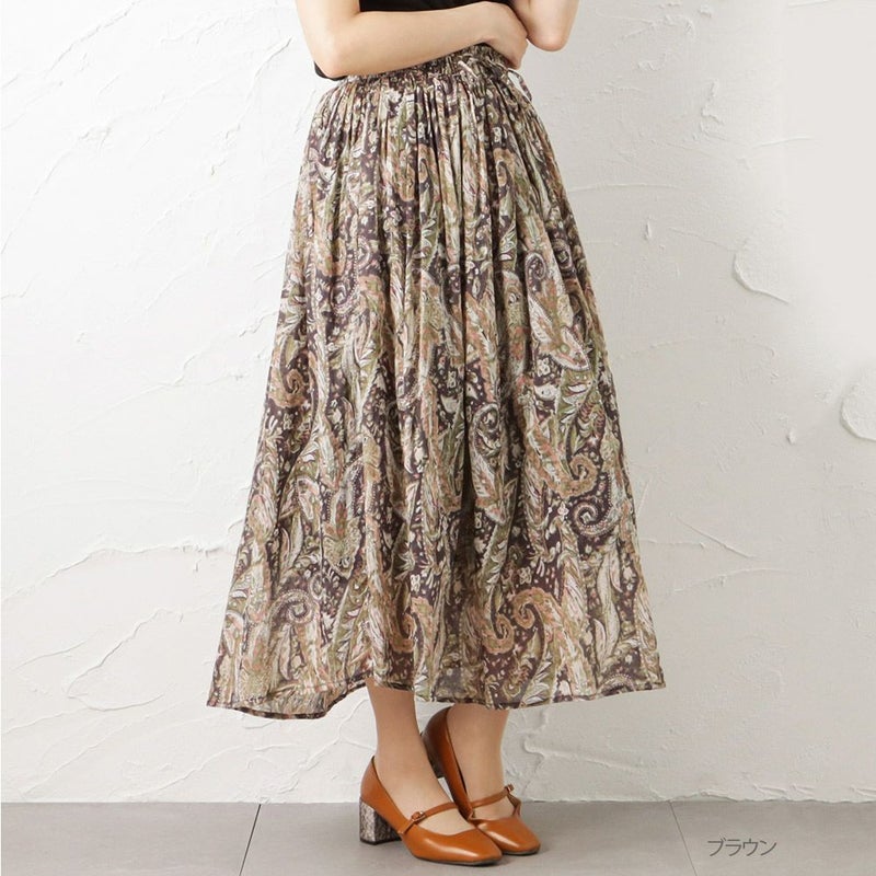 [期間限定価格]【オンラインストア限定】綿ボイル総柄スカート レディース商品画像-4