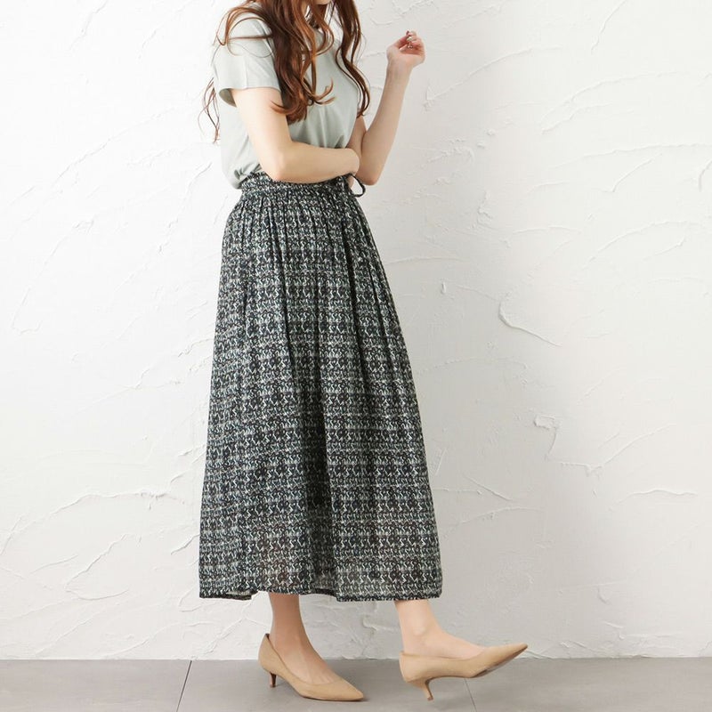[期間限定価格]【オンラインストア限定】綿ボイル総柄スカート レディース商品画像-11
