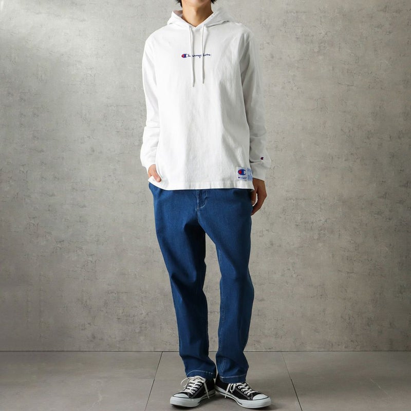 Champion ロゴ刺繍フード付きロングスリーブＴシャツ メンズ商品画像-6