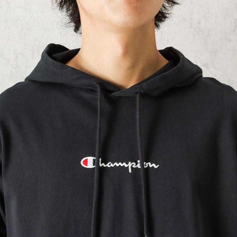 Champion ロゴ刺繍フード付きロングスリーブTシャツ メンズ商品画像-7