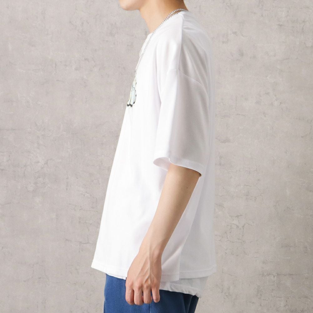 ポンチ素材 プリントTシャツアンサンブル アクセサリー付き メンズ ネコポス 対応商品