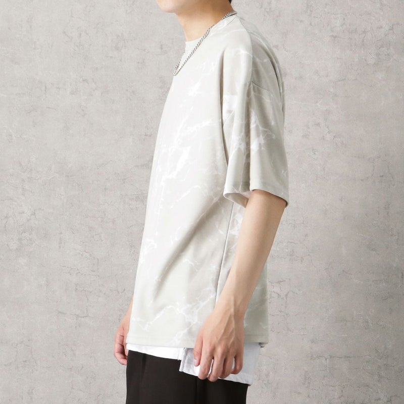 【オンラインストア限定】ポンチ素材 総柄プリントTシャツアンサンブル アクセサリー付き メンズ メール便 対応商品商品画像-5