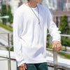 NAVY ワッフルクルーロングスリーブTシャツ メンズ