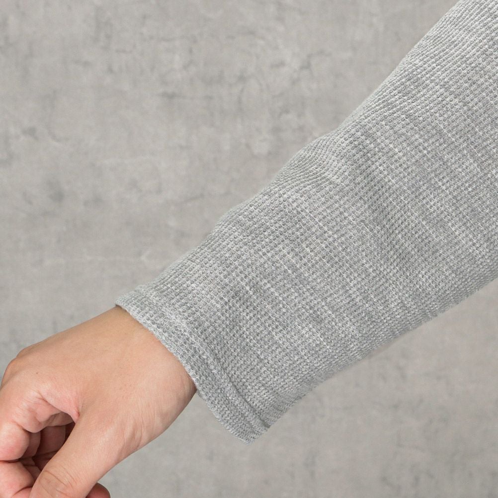 NAVY ワッフルクルーロングスリーブTシャツ メンズ