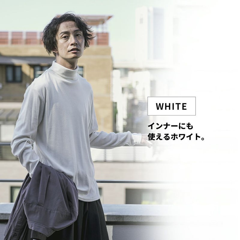 NAVY スムースタートルネックロングスリーブTシャツ メンズ商品画像-8