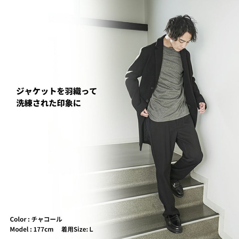 NAVY スムースモックネックロングスリーブTシャツ メンズ商品画像-11