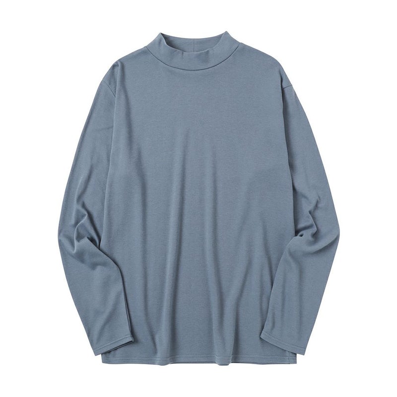 NAVY  スムースモックネックロングスリーブTシャツ メンズ商品画像-19