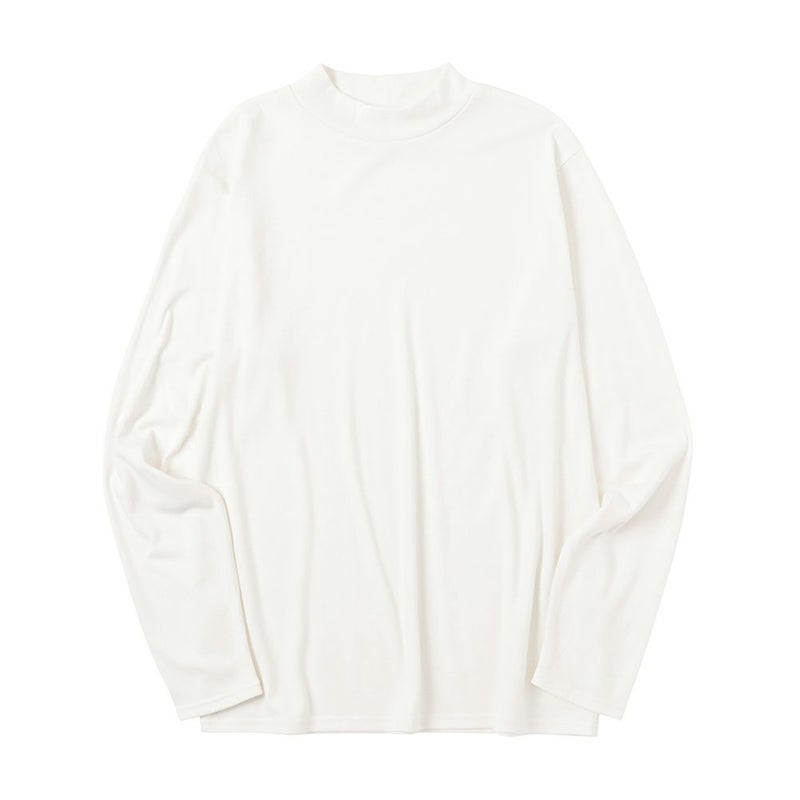 NAVY  スムースモックネックロングスリーブTシャツ メンズ商品画像-21