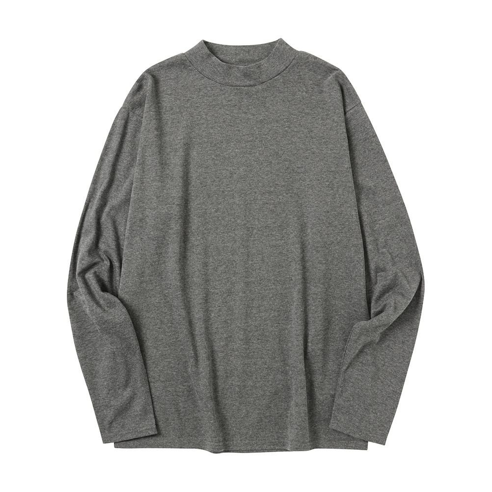 NAVY スムースモックネックロングスリーブTシャツ メンズ