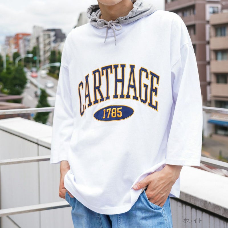 [期間限定価格]NAVY  カレッジレイヤードパーカー メンズ商品画像-2