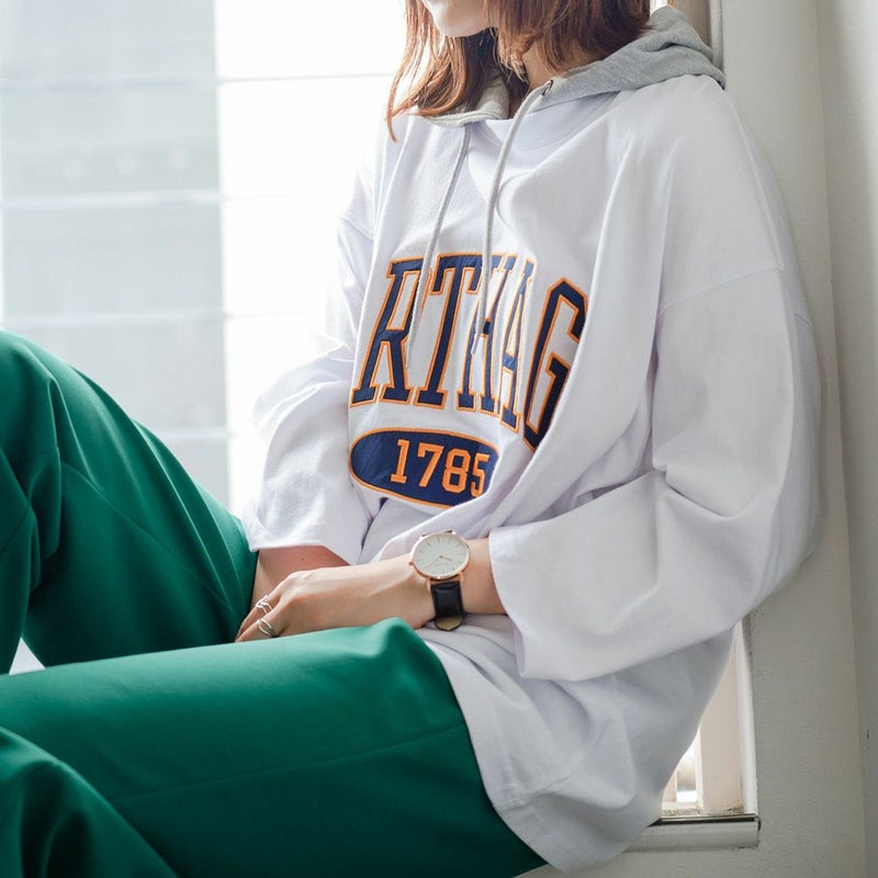 [期間限定価格]NAVY  カレッジレイヤードパーカー メンズ商品画像-6