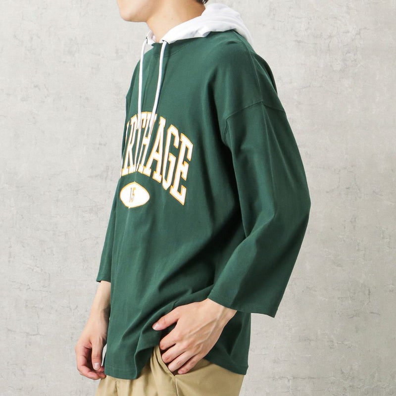 [期間限定価格]NAVY  カレッジレイヤードパーカー メンズ商品画像-10