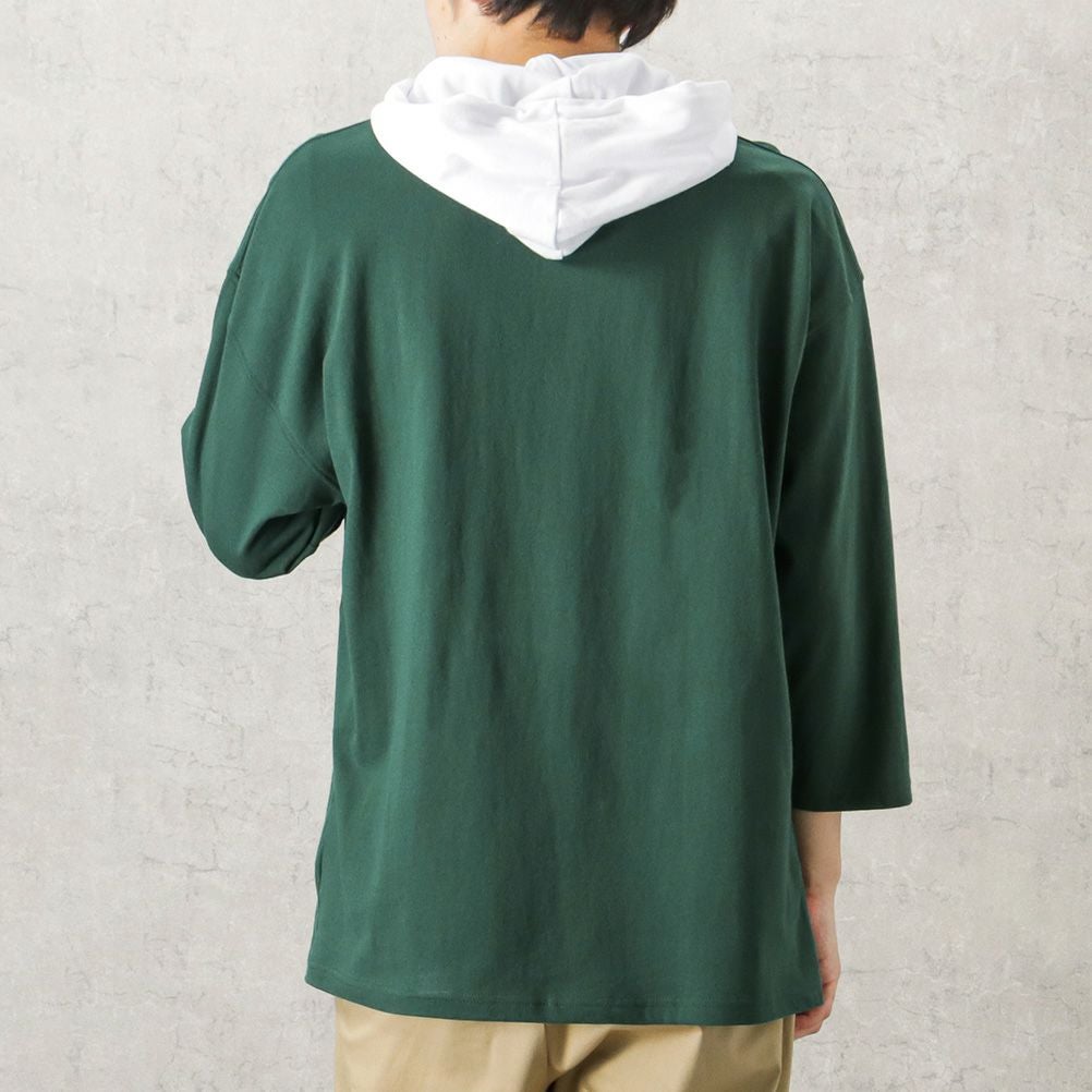 NAVY カレッジレイヤードパーカー メンズ