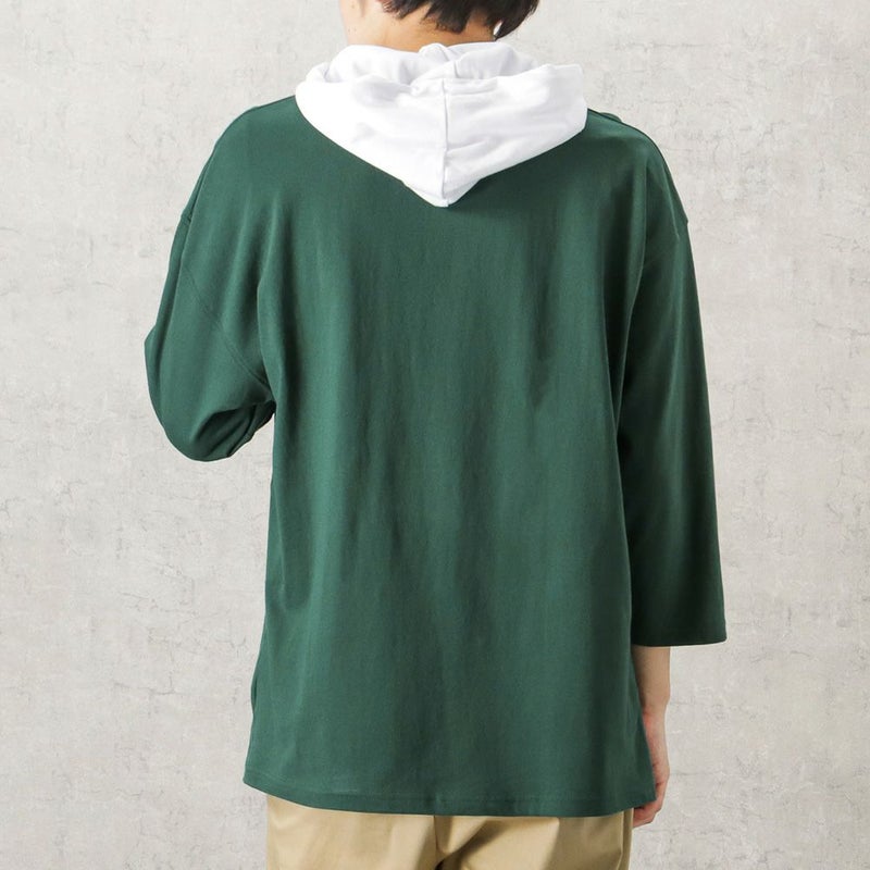 [期間限定価格]NAVY  カレッジレイヤードパーカー メンズ商品画像-11