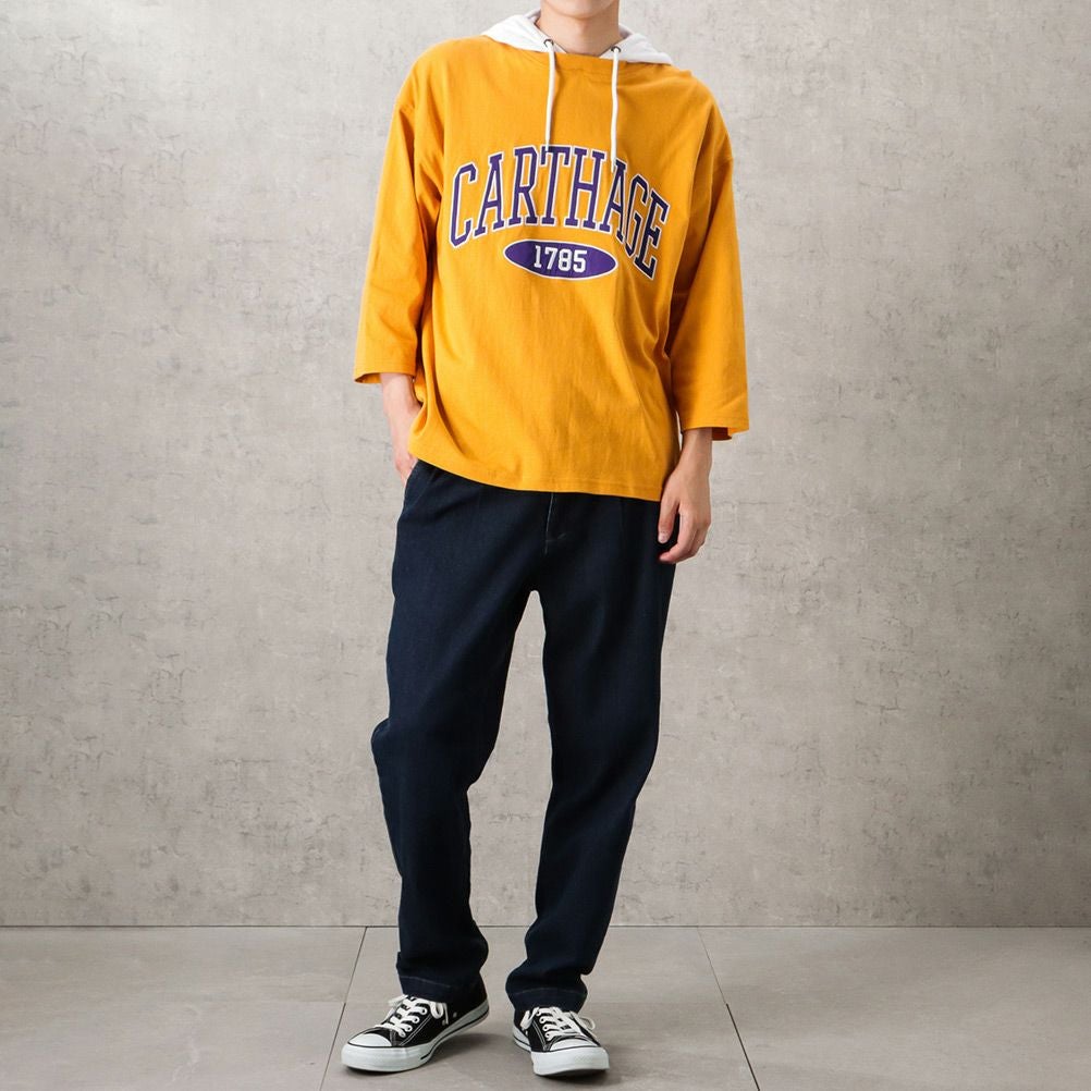 NAVY カレッジレイヤードパーカー メンズ