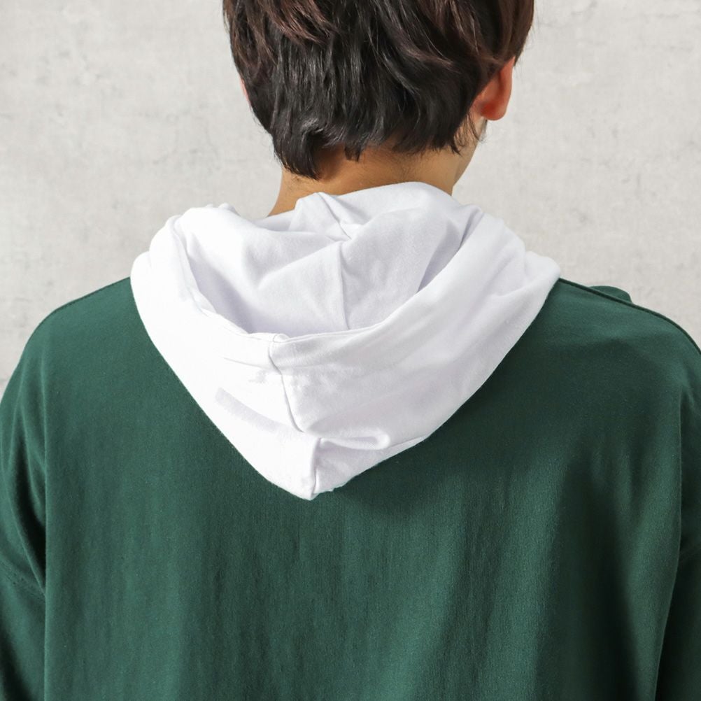 NAVY カレッジレイヤードパーカー メンズ