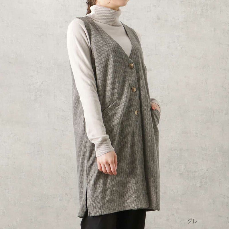 [期間限定価格]NAVY  ジャガードジレ レディース商品画像-2