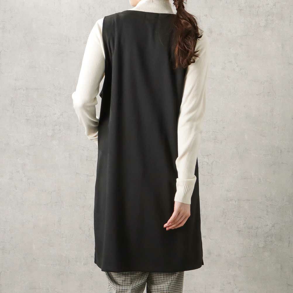 NAVY ジャガードジレ レディース