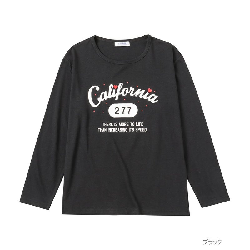 T-GRAPHICS  カレッジプリントロングスリーブTシャツ キッズ メール便 対応商品商品画像-2