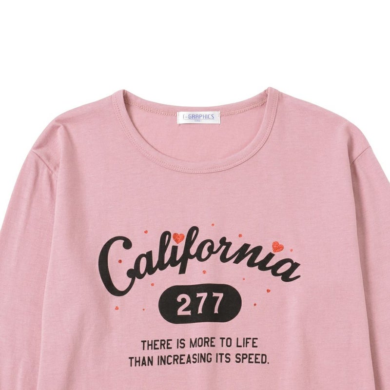 T-GRAPHICS カレッジプリントロングスリーブTシャツ キッズ メール便 対応商品商品画像-3