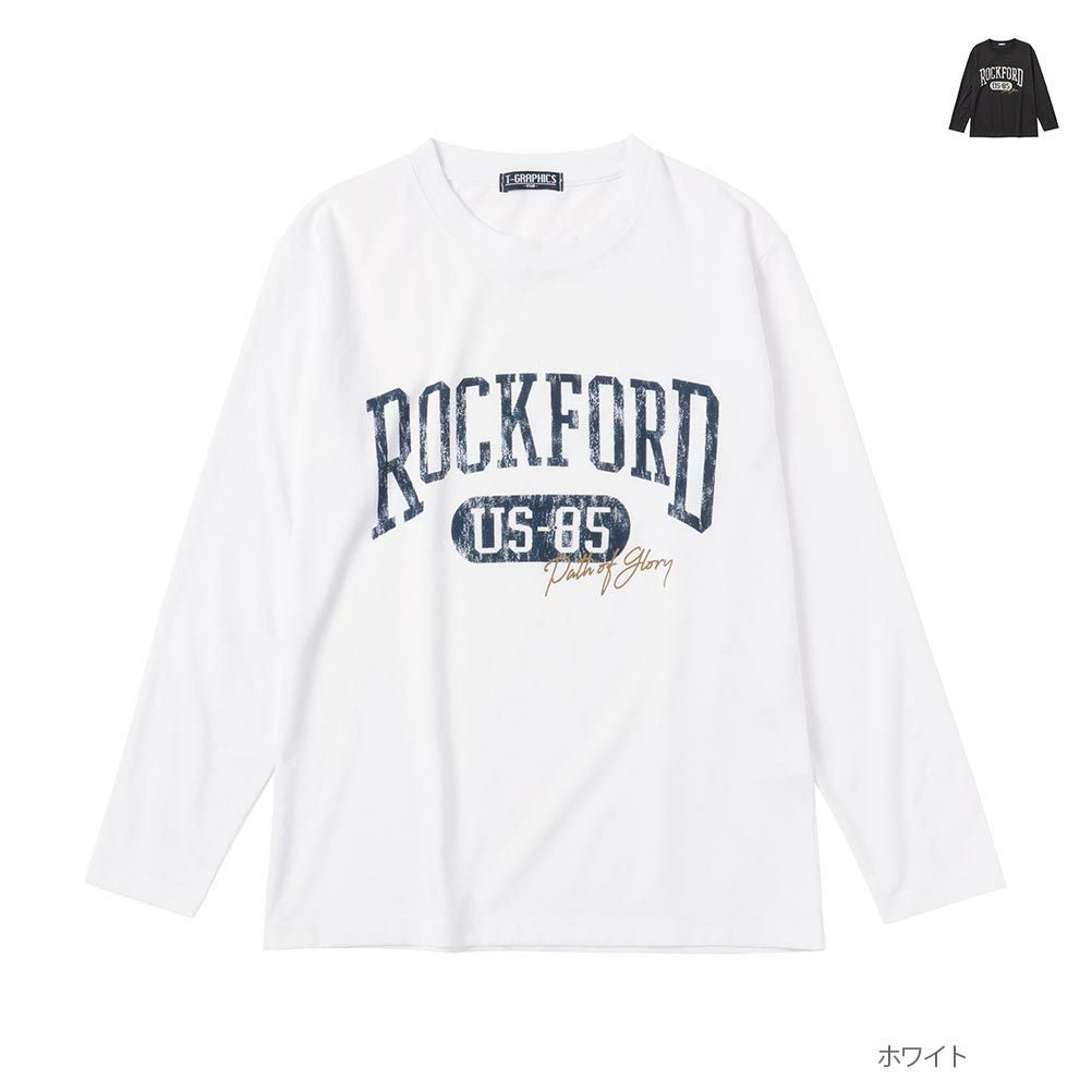 T-GRAPHICS アメカジプリントロングスリーブTシャツ キッズ ネコポス 対応商品