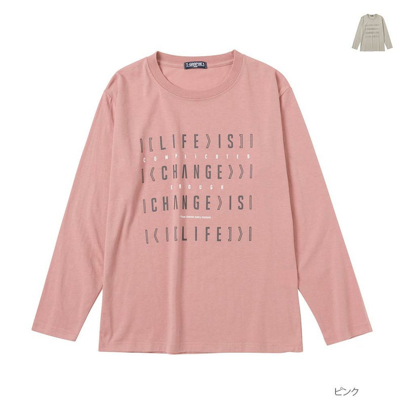 T-GRAPHICS ミックスプリントロングスリーブTシャツ キッズ メール便 対応商品商品画像-1
