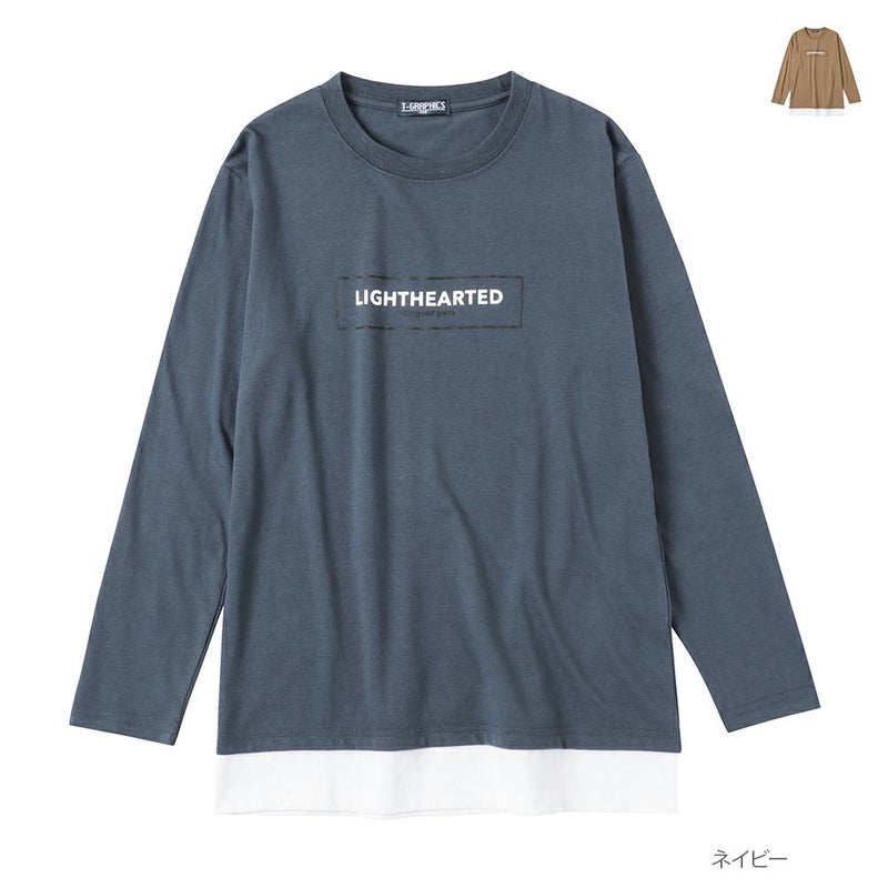 T-GRAPHICS フェイクレイヤードロングスリーブTシャツ キッズ メール便 対応商品商品画像-1