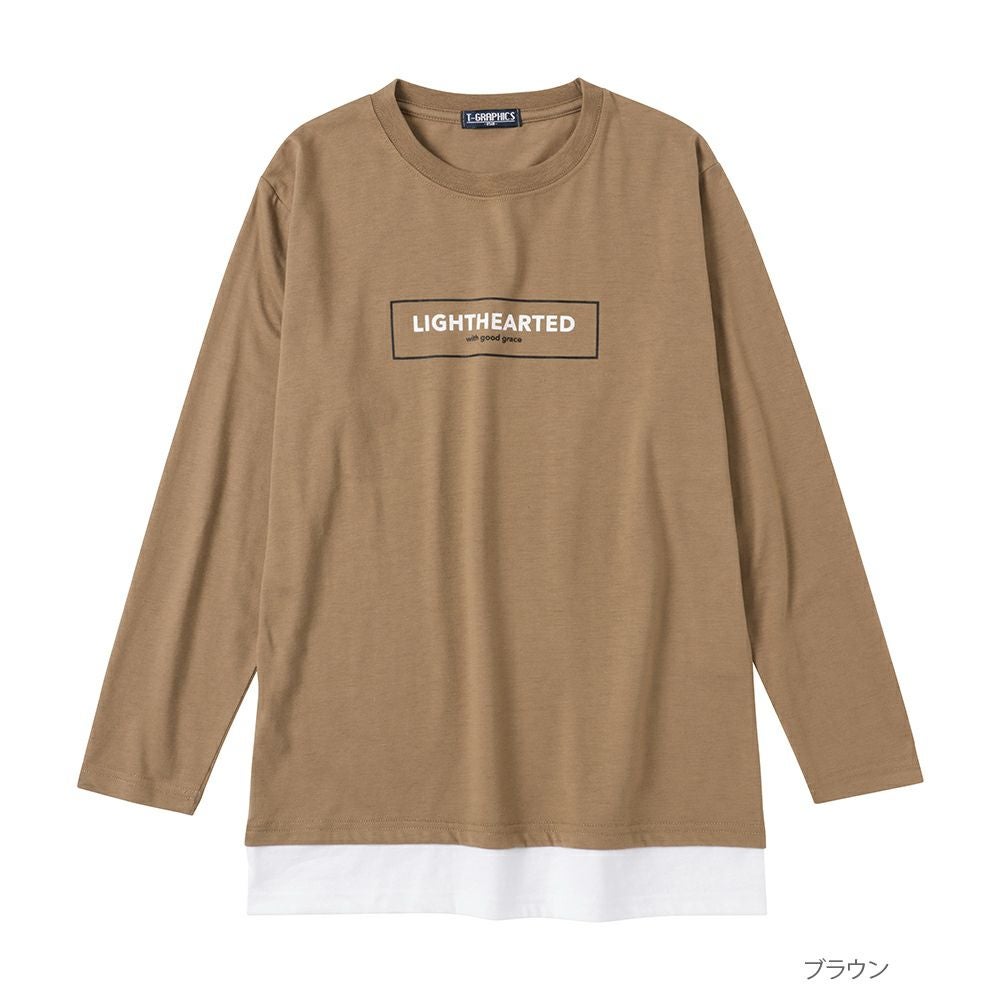 T-GRAPHICS フェイクレイヤードロングスリーブTシャツ キッズ ネコポス 対応商品