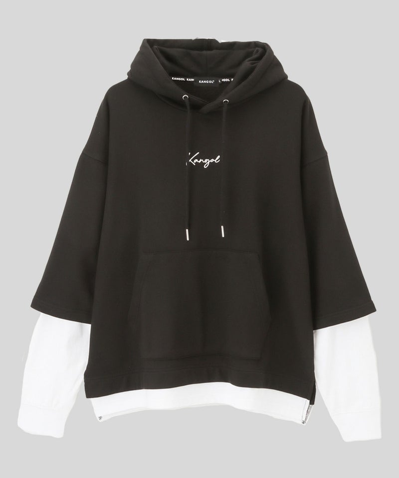 【WEB限定】KANGOL バンダナボックスロゴフェイクレイヤードパーカー メンズ商品画像-2