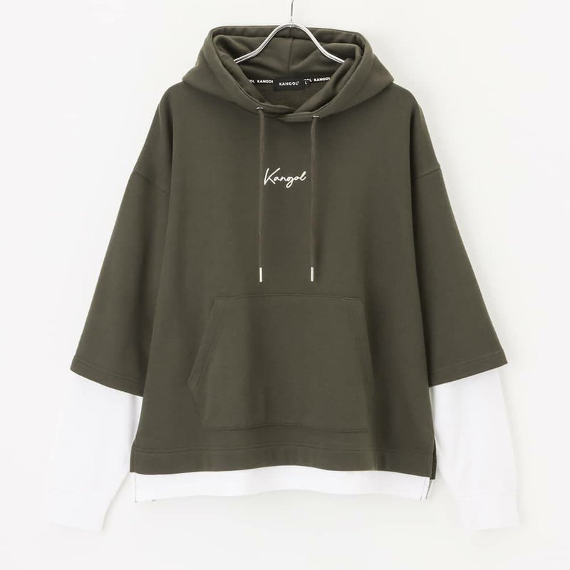 [期間限定価格]【WEB限定】KANGOL バンダナボックスロゴフェイクレイヤードパーカー メンズ商品画像-25