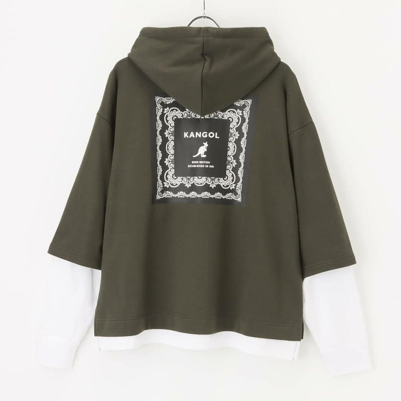 [期間限定価格]【WEB限定】KANGOL バンダナボックスロゴフェイクレイヤードパーカー メンズ商品画像-26
