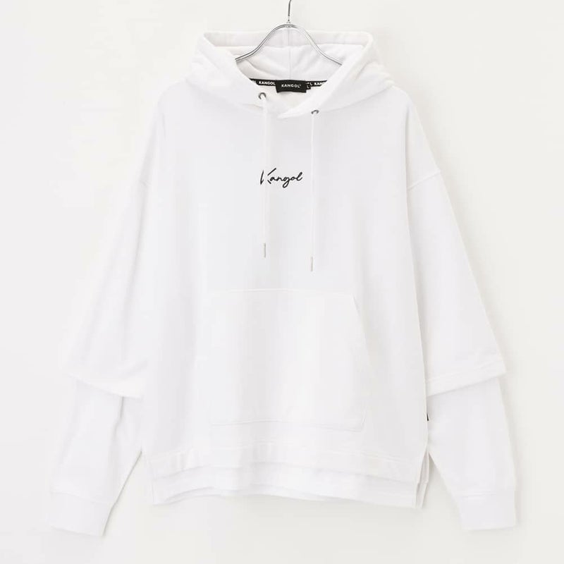 [期間限定価格]【WEB限定】KANGOL バンダナボックスロゴフェイクレイヤードパーカー メンズ商品画像-29