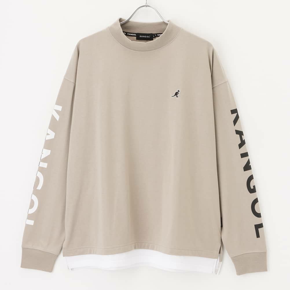 KANGOL モックネックロングスリーブTシャツ メンズ