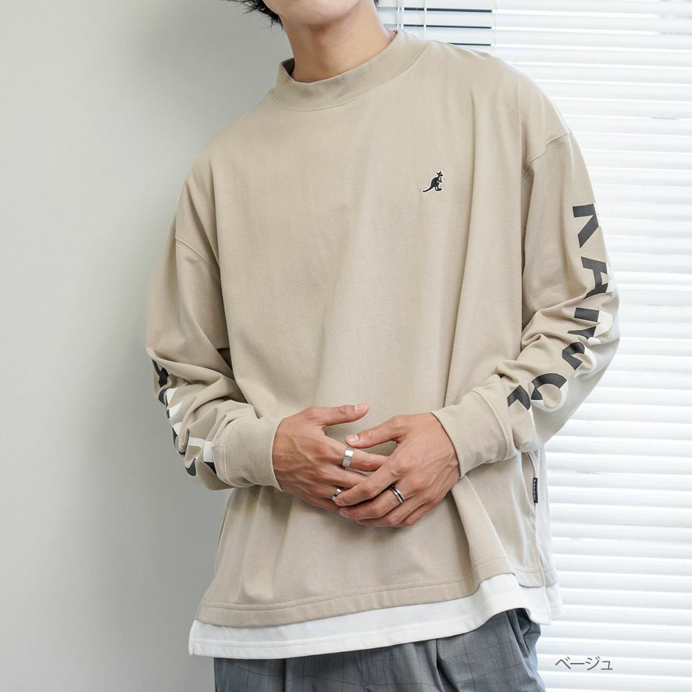 KANGOL モックネックロングスリーブTシャツ メンズ